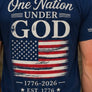 64000-Navy Unisex Short Sleeve One Nation