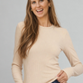 Long Sleeve Brushed Rib Knit Top