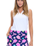 Navy Pickleball Paddle Print Skort – Women’s Performance Athletic Skirt