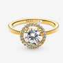 Pandora - Sparkling Round Halo Ring