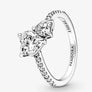 Pandora - Double Heart Sparkling Ring