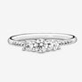 Pandora - Clear Three-Stone Ring