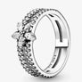 Pandora - Sparkling Snowflake Double Ring