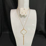 Fashion Jewelry: Epoxy Clover Tassel Necklace