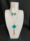 Fashion Jewelry: Epoxy Clover Tassel Necklace