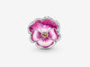 Pandora - Pink Pansy Flower Charm