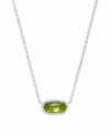 Kendra Scott - Elisa Silver Pendant Necklace in Peridot Illusion