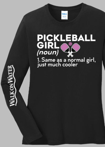 Pickleball Girl Shirt: Black
