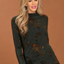 Long Sleeve Mock Neck Velvet Top