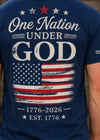 64000-Navy Unisex Short Sleeve One Nation