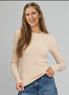 Long Sleeve Brushed Rib Knit Top