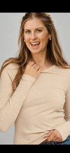 Long Sleeve Brushed Rib Knit Top