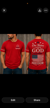 64000-Red Unisex One Nation tee short sleeve