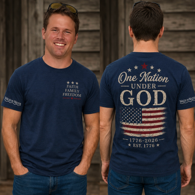 64000-Navy Unisex Short Sleeve One Nation