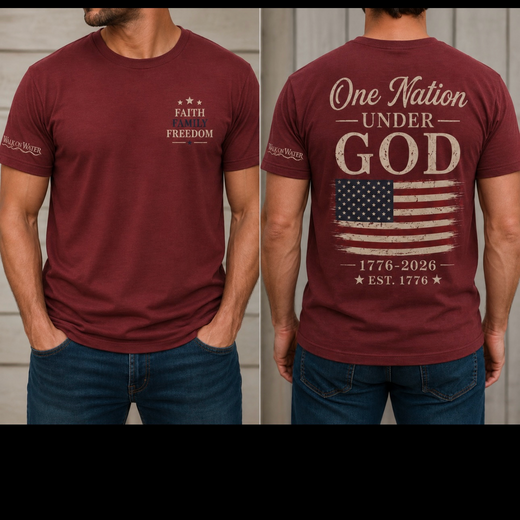 64000-Red Unisex One Nation tee short sleeve