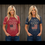 Short Sleeve One Nation Womens Front Print Red