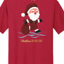 Walk By Faith Christmas Shirt – Santa Walking on Water Tee – Matthew 14:22-33 Faith Shirt – Christian Christmas T-Shirt