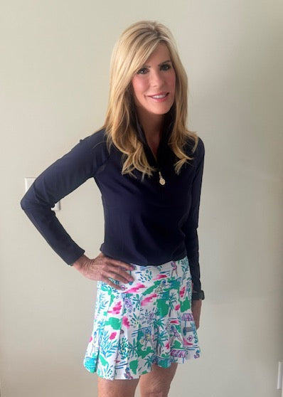 Women's White Pickleball Skort - Comfortable Undershort for Active and Casual Wear