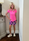 Bright Pink Performance Polo Shirt – Women’s Athletic Golf & Pickleball Top