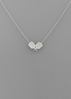 Silver Pickleball Necklace – Dainty Pickleball Paddle Pendant Jewelry for Women
