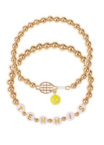 Layered Tennis Racket Bracelet