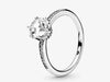 Pandora - Clear Sparkling Crown Solitaire Ring