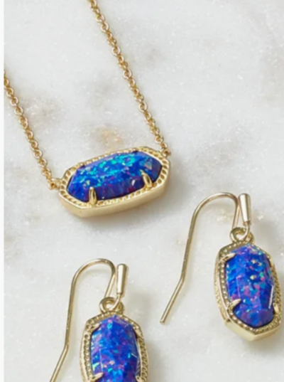Kendra Scott Elisa Necklace Gold Indigo Opal