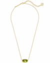 Kendra Scott - Elisa Gold Pendant Necklace in Peridot Illusion